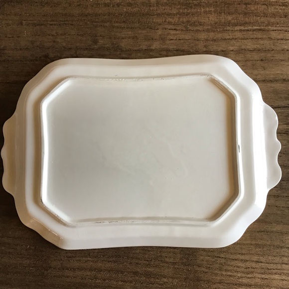 FINAL SALE Vintage Vicki of Japan Fall Floral Wheat Platter - Picture 2 of 2